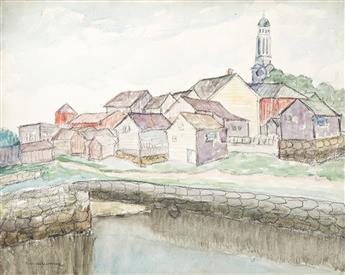 ABRAHAM WALKOWITZ Three watercolors of Provincetown.